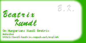 beatrix kundl business card